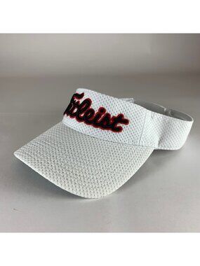 Titleist Golf Mens White Strapback Adjustable Visor